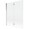 Paravan de duș Mexen Mist, 2 aripi, stânga, 140 x 150 cm, transparent, crom - 8A9-140-002-01-00-L