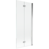 Mexen Mist kétrészes zuhanyfal jobb oldali 80 x 150 cm, átlátszó, króm - 8A9-080-002-01-00-P