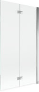 Mexen Mist 2-szárnyú, jobb oldali fürdőszobai paraván 100 x 150 cm, átlátszó, króm - 8A9-100-002-01-00-P