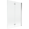 Mexen Mist duplaszárnyas jobboldali 120 x 150 cm-es kádparaván, átlátszó, króm - 8A9-120-002-01-00-P