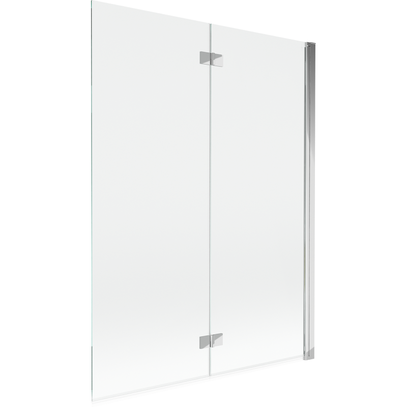 Mexen Mist kádparaván, 2 szárnyas, jobb oldali 130 x 150 cm, átlátszó, króm - 8A9-130-002-01-00-P