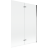 Mexen Mist 2-szárnyú fürdőkád paraván jobb 130 x 150 cm, átlátszó, króm - 8A9-130-002-01-00-P