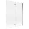 Mexen Mist 2-szárnyú jobb oldali zuhanyfal 140 x 150 cm, átlátszó, króm - 8A9-140-002-01-00-P