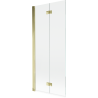 Mexen Mist paravan de duș cu 2 panouri stânga 80 x 150 cm, transparent, auriu - 8A9-080-002-50-00-L