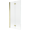 Mexen Mist paravan pentru cadă de baie cu 2 panouri pliante, stânga, 90 x 150 cm, transparent, auriu - 8A9-090-002-50-00-L