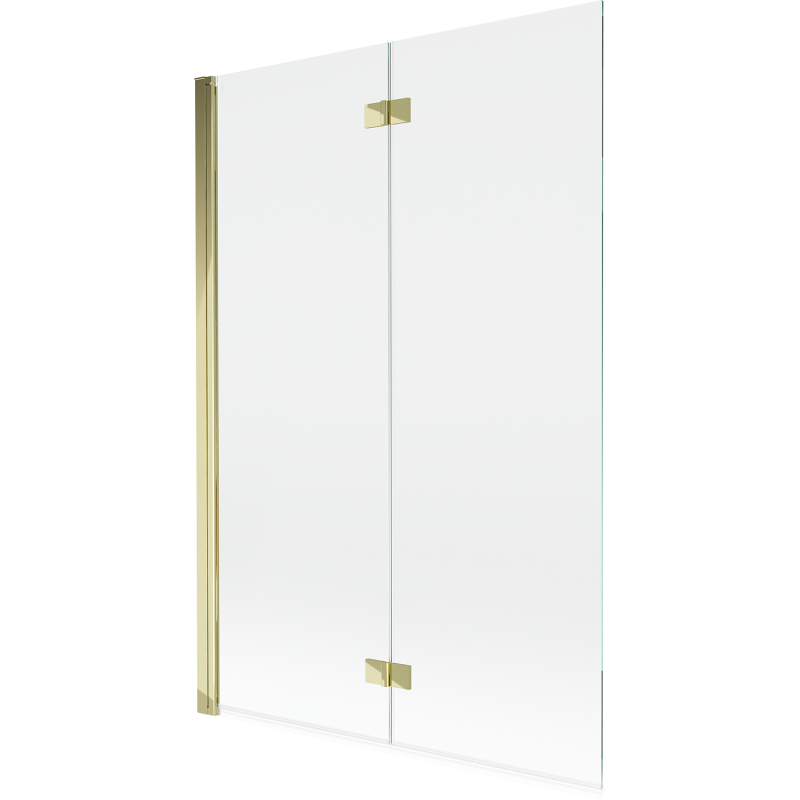 Mexen Mist paravan de baie, cu 2 panouri, stânga, 120 x 150 cm, transparent, auriu - 8A9-120-002-50-00-L