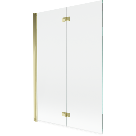 Mexen Mist paravan de baie, cu 2 panouri, stânga, 120 x 150 cm, transparent, auriu - 8A9-120-002-50-00-L