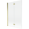 Mexen Mist paravan de baie, cu 2 panouri, stânga, 120 x 150 cm, transparent, auriu - 8A9-120-002-50-00-L