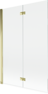 Mexen Mist paravan de duș cu 2 uși, stânga 120 x 150 cm, transparent, auriu - 8A9-120-002-50-00-L
