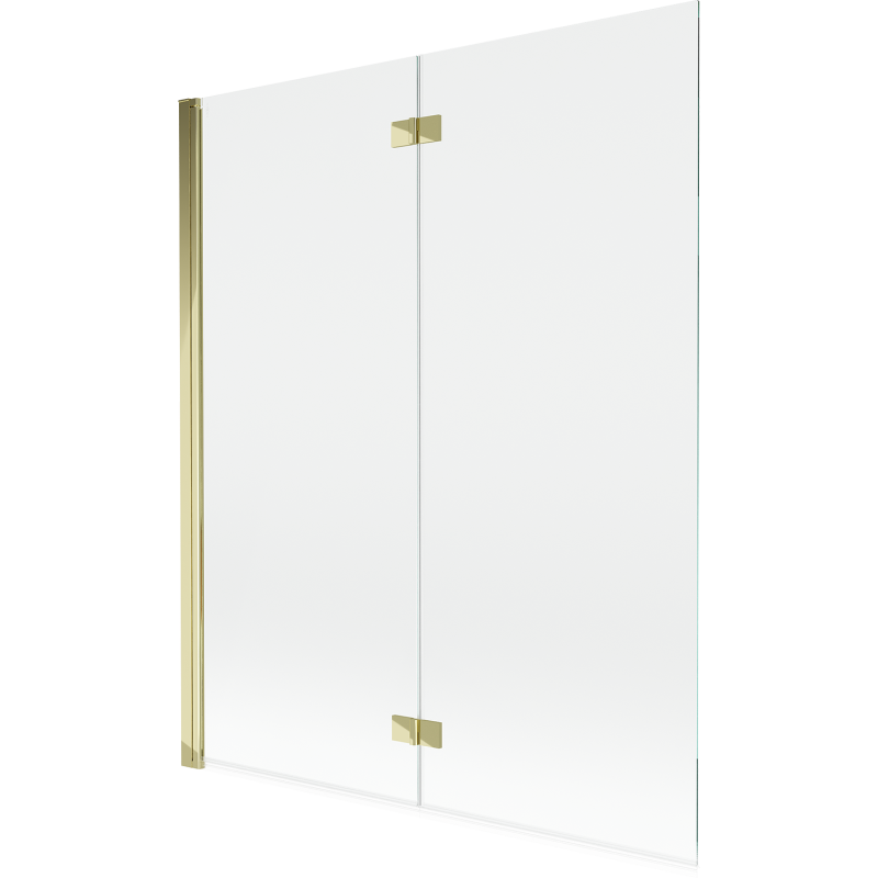 Mexen Mist 2-szárnyú bal oldali zuhanyfal 140 x 150 cm, átlátszó, arany - 8A9-140-002-50-00-L