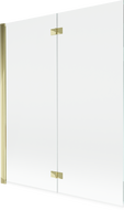 Mexen Mist 2-ajtós fürdőszobai paraván bal oldali 140 x 150 cm, áttetsző, arany - 8A9-140-002-50-00-L