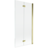 Mexen Mist paravan de duș cu 2 canaturi dreapta 90 x 150 cm, transparent, auriu - 8A9-090-002-50-00-P
