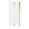 Mexen Mist paravan de duș cu 2 uși, dreapta 90 x 150 cm, transparent, auriu - 8A9-090-002-50-00-P