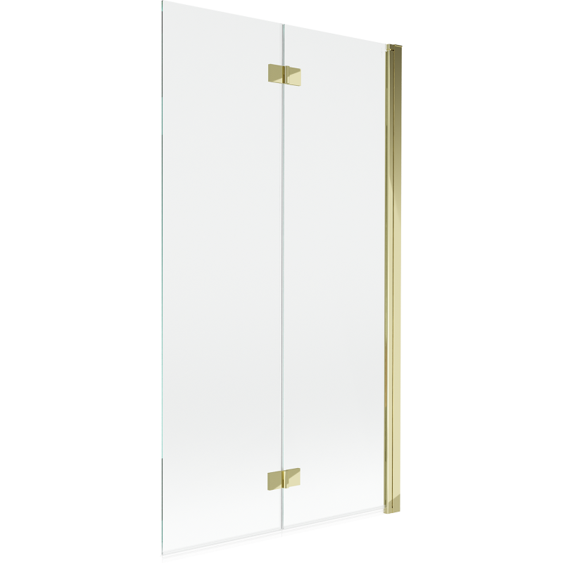 Mexen Mist kétrészes jobbos zuhanyfal 100 x 150 cm, átlátszó, arany - 8A9-100-002-50-00-P
