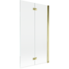 Mexen Mist kétrészes jobbos zuhanyfal 100 x 150 cm, átlátszó, arany - 8A9-100-002-50-00-P