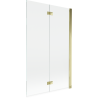 Paravan de duș Mexen Mist cu 2 uși, dreapta 110 x 150 cm, transparent, auriu - 8A9-110-002-50-00-P
