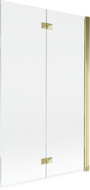 Mexen Mist 2-szárnyas jobb oldali zuhanyfal 110 x 150 cm, átlátszó, arany - 8A9-110-002-50-00-P