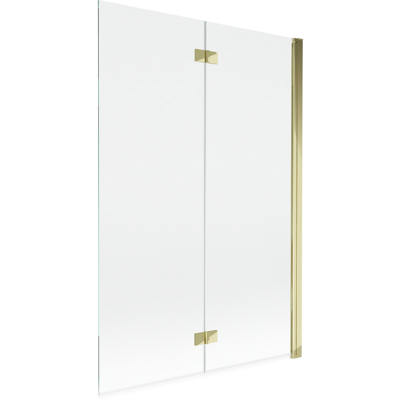 Mexen Mist paravan de cadă cu 2 panouri dreapta 120 x 150 cm, transparent, auriu - 8A9-120-002-50-00-P