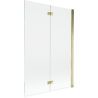 Mexen Mist paravan de cadă cu 2 panouri dreapta 120 x 150 cm, transparent, auriu - 8A9-120-002-50-00-P