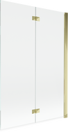 Mexen Mist 2 szárnyas zuhanyfal, jobb 120 x 150 cm, átlátszó, arany - 8A9-120-002-50-00-P