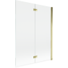 Mexen Mist paravan de duș cu 2 uși, dreapta 130 x 150 cm, transparent, auriu - 8A9-130-002-50-00-P