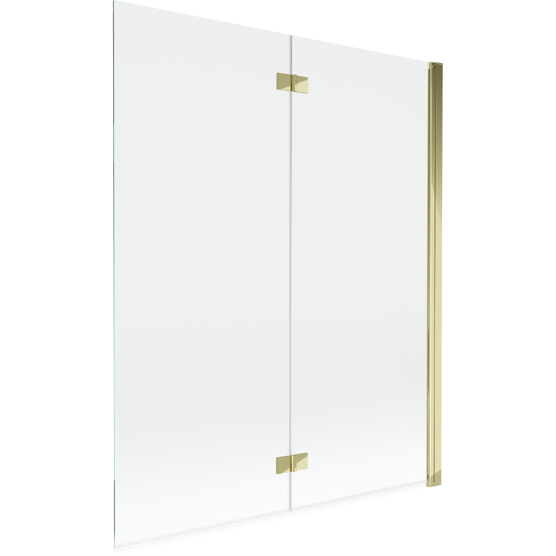 Mexen Mist 2 szárnyas zuhanyfal jobbos 140 x 150 cm, átlátszó, arany - 8A9-140-002-50-00-P