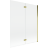 Mexen Mist paravan de duș cu 2 canaturi dreapta 140 x 150 cm, transparent, auriu - 8A9-140-002-50-00-P