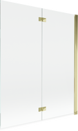 Mexen Mist paravan de duș cu 2 canaturi dreapta 140 x 150 cm, transparent, auriu - 8A9-140-002-50-00-P