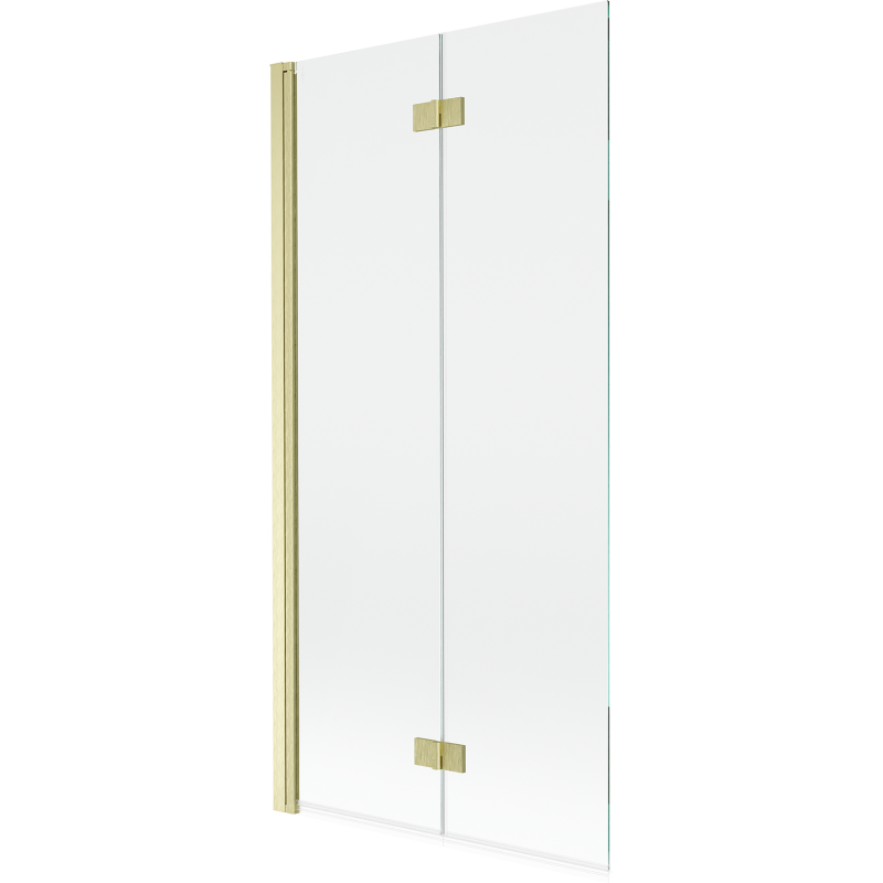 Paravan cadă Mexen Mist, dublu, stânga, 90 x 150 cm, transparent, auriu periat - 8A9-090-002-55-00-L
