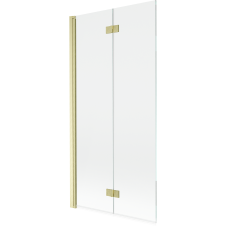 Paravan cadă Mexen Mist, dublu, stânga, 90 x 150 cm, transparent, auriu periat - 8A9-090-002-55-00-L