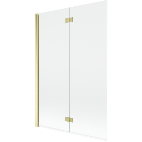 Mexen Mist paravan de duș 2-pliuri stânga 120 x 150 cm, transparent, auriu periat - 8A9-120-002-55-00-L