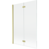 Mexen Mist paravan de duș 2-pliuri stânga 120 x 150 cm, transparent, auriu periat - 8A9-120-002-55-00-L