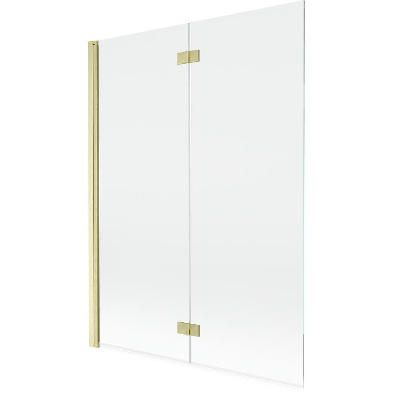 Mexen Mist paravan de duș cu 2 uși stânga 130 x 150 cm, transparent, auriu periat - 8A9-130-002-55-00-L