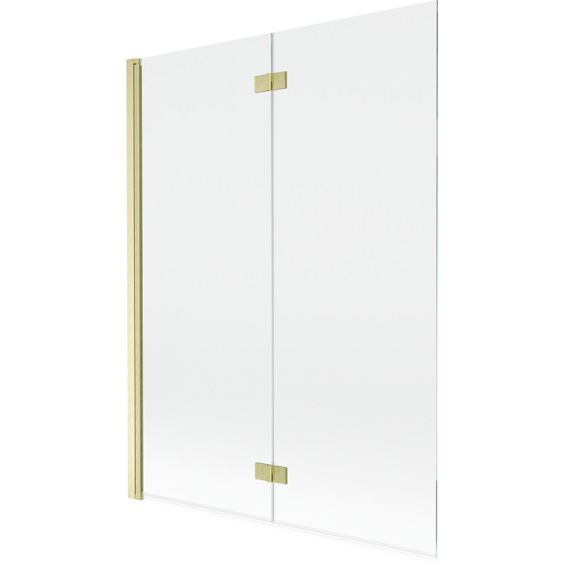 Paravan de duș Mexen Mist cu 2 uși, stânga, 130 x 150 cm, transparent, auriu periat - 8A9-130-002-55-00-L