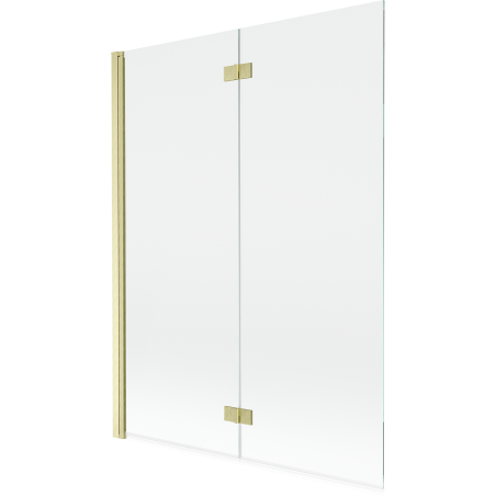 Paravan de duș Mexen Mist cu 2 uși, stânga, 130 x 150 cm, transparent, auriu periat - 8A9-130-002-55-00-L