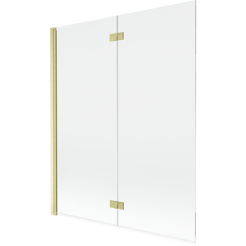 Paravan de duș Mexen Mist cu 2 uși stânga 140 x 150 cm, transparent, auriu periat - 8A9-140-002-55-00-L