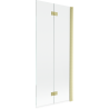 Paravan de duș Mexen Mist, cu 2 uși, dreapta, 80 x 150 cm, transparent, auriu periat - 8A9-080-002-55-00-P
