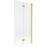 Mexen Mist paravan de duș, 2 panouri, dreapta, 90 x 150 cm, transparent, auriu periat - 8A9-090-002-55-00-P