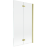 Mexen Mist paravan de duș 2-panouri dreapta 100 x 150 cm, transparent, auriu periat - 8A9-100-002-55-00-P