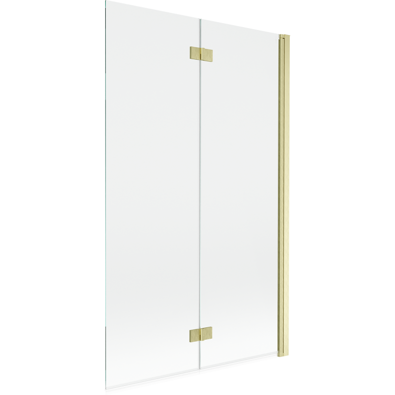 Mexen Mist paravan pentru cadă 2-pliabil dreapta 110 x 150 cm, transparent, auriu periat - 8A9-110-002-55-00-P