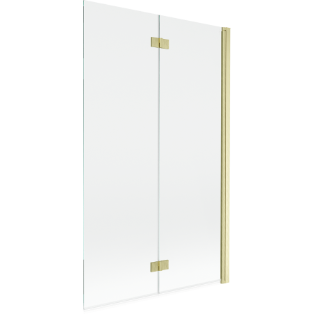 Mexen Mist paravan pentru cadă 2-pliabil dreapta 110 x 150 cm, transparent, auriu periat - 8A9-110-002-55-00-P