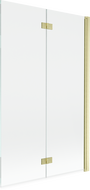 Mexen Mist 2-szárnyú jobbos zuhanyfal 110 x 150 cm, átlátszó, aranyszálcsiszolt - 8A9-110-002-55-00-P