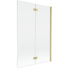 Mexen Mist paravan de duș cu 2 uși drept 120 x 150 cm, transparent, auriu periat - 8A9-120-002-55-00-P