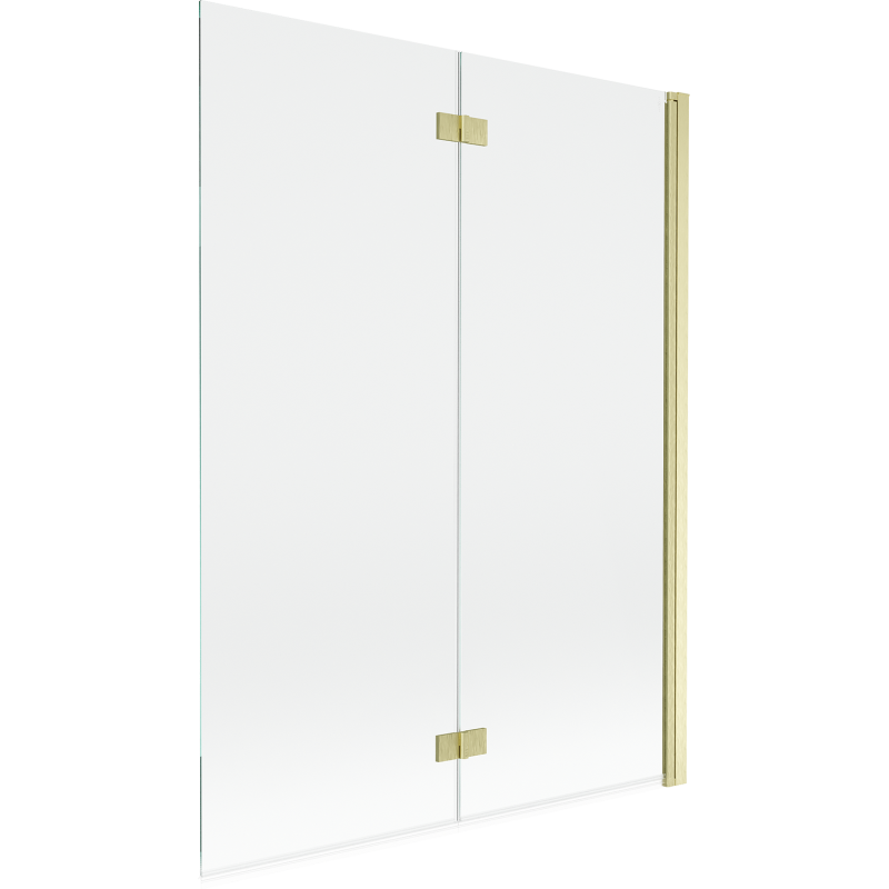 Mexen Mist paravan de duș cu 2 uși dreapta 130 x 150 cm, transparent, auriu periat - 8A9-130-002-55-00-P