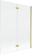 Mexen Mist paravan de duș cu 2 canate dreapta 140 x 150 cm, transparent, auriu periat - 8A9-140-002-55-00-P
