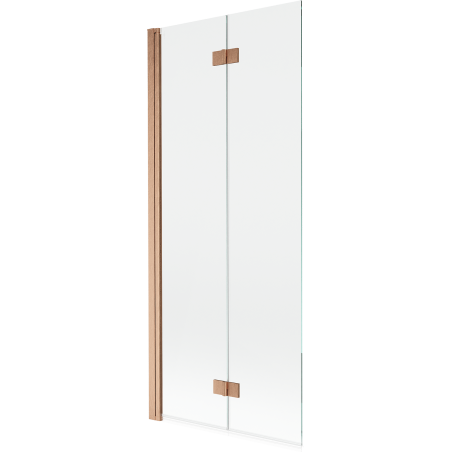 Mexen Mist panou de cadă de duș cu 2 aripi stânga 80 x 150 cm, transparent, cupru periat - 8A9-080-002-65-00-L