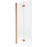 Mexen Mist paravan de duș 2-panouri stânga 80 x 150 cm, transparent, cupru periat - 8A9-080-002-65-00-L
