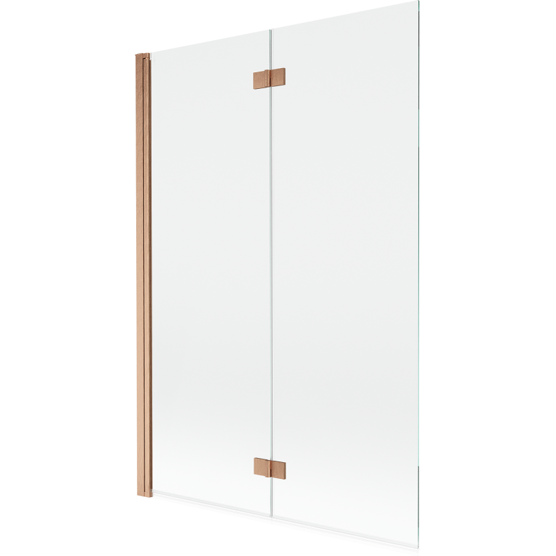 Mexen Mist paravan cadă de baie cu 2 aripi stânga 120 x 150 cm, transparent, cupru periat - 8A9-120-002-65-00-L
