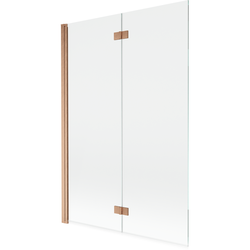 Mexen Mist paravan de duș cu 2 aripi stânga 120 x 150 cm, transparent, cupru periat - 8A9-120-002-65-00-L