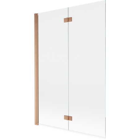 Mexen Mist paravan cadă de baie cu 2 aripi stânga 120 x 150 cm, transparent, cupru periat - 8A9-120-002-65-00-L